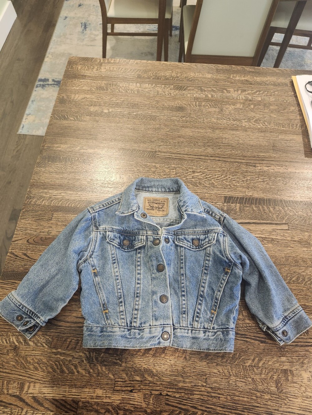 Vintage 90's Kid's Levi's Denim Trucker Jacket 3T Made In USA Like New